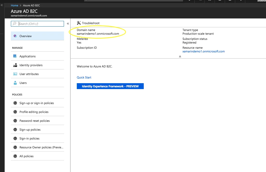Azure Active Directory B2C for Xamarin Applications