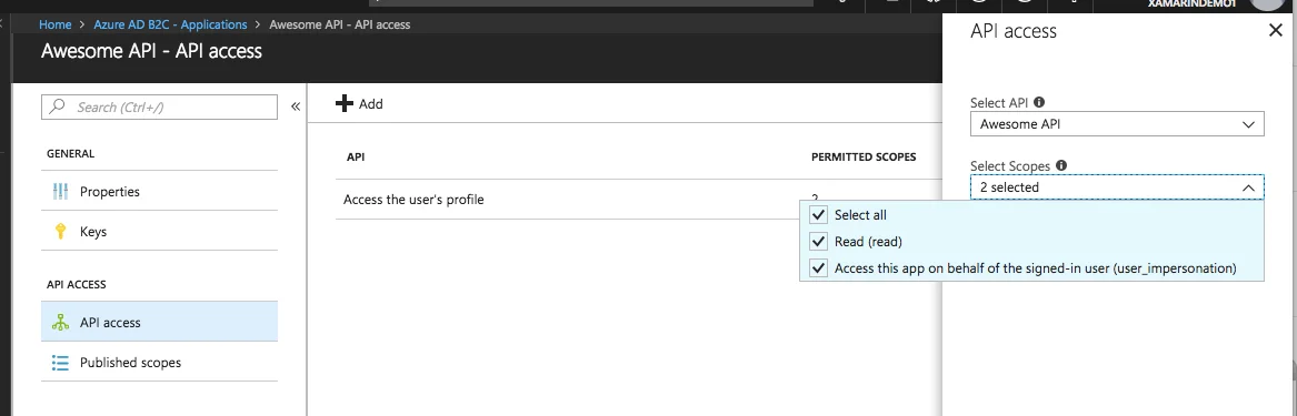Azure Active Directory B2C for Xamarin Applications